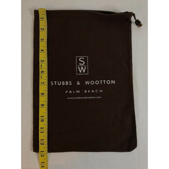 Stubbs Wootton Dust Bag Storage Pouch Brown White 9" x 13" - Picture 4 of 6